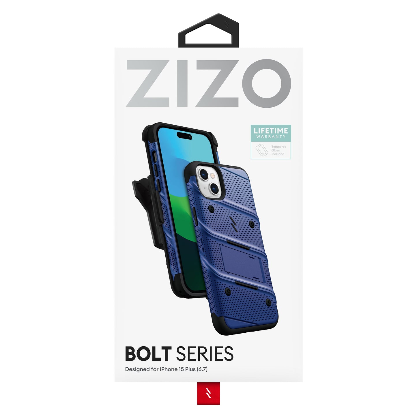ZIZO BOLT Bundle iPhone 15 Plus Case with Tempered Glass - ZIZO Wireless