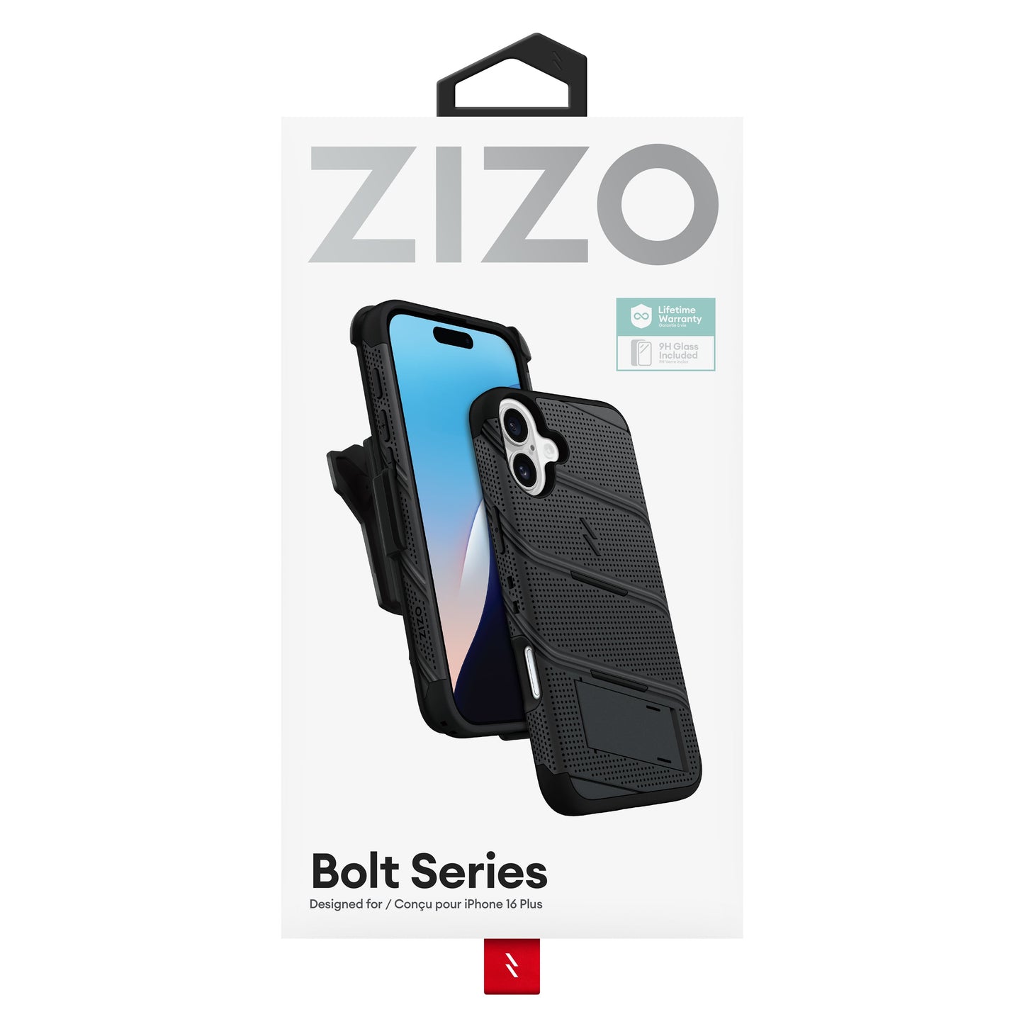 ZIZO BOLT Bundle iPhone 16 Plus Case with Tempered Glass - ZIZO Wireless