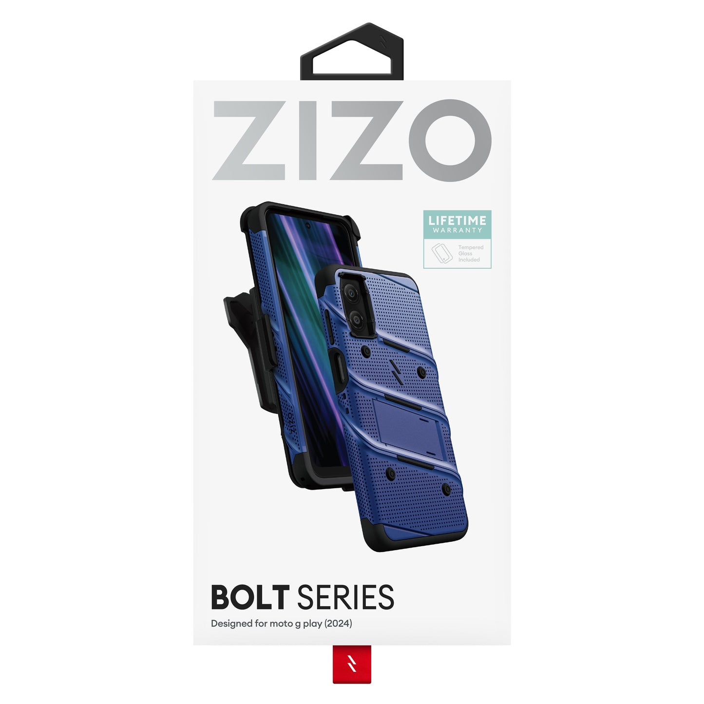ZIZO BOLT Bundle moto g Play (2024) Case with Tempered Glass - ZIZO Wireless