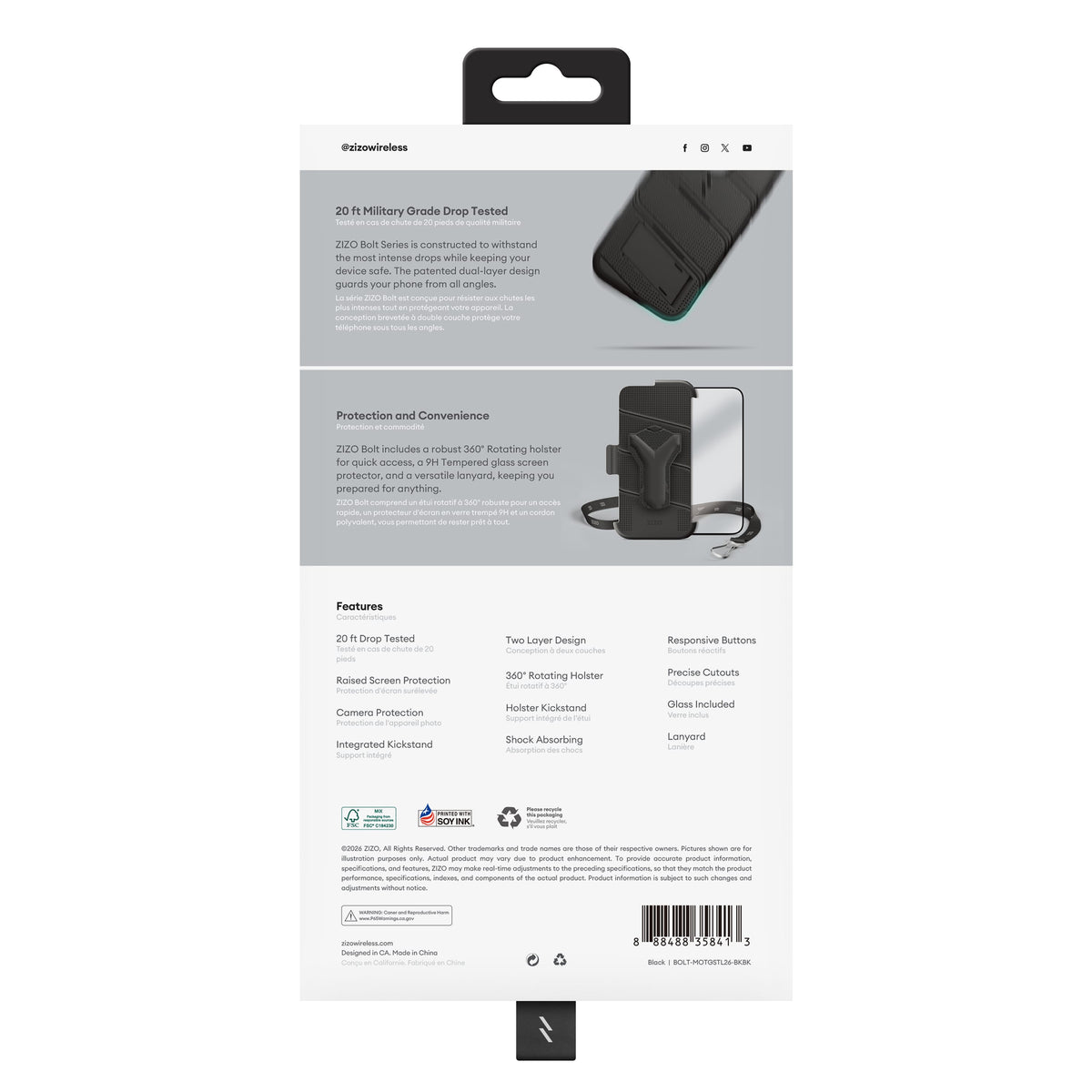 ZIZO BOLT Series moto g stylus - 2026 / 2025 Case