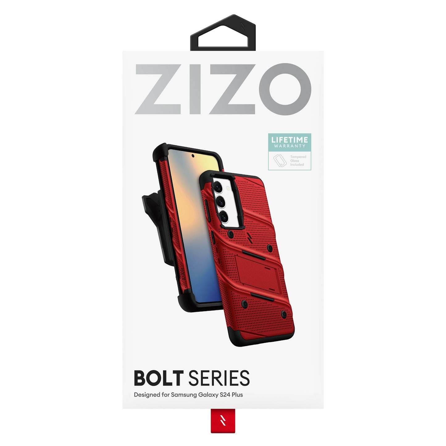 ZIZO BOLT Bundle Galaxy S24 Plus Case with Tempered Glass - ZIZO Wireless