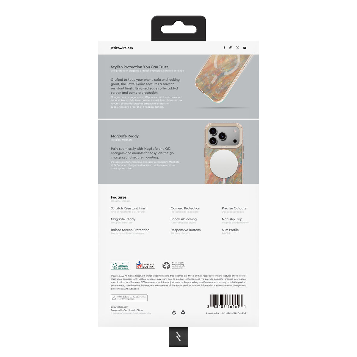 ZIZO Jewel Series iPhone 18 Pro Fashion MagSafe Case