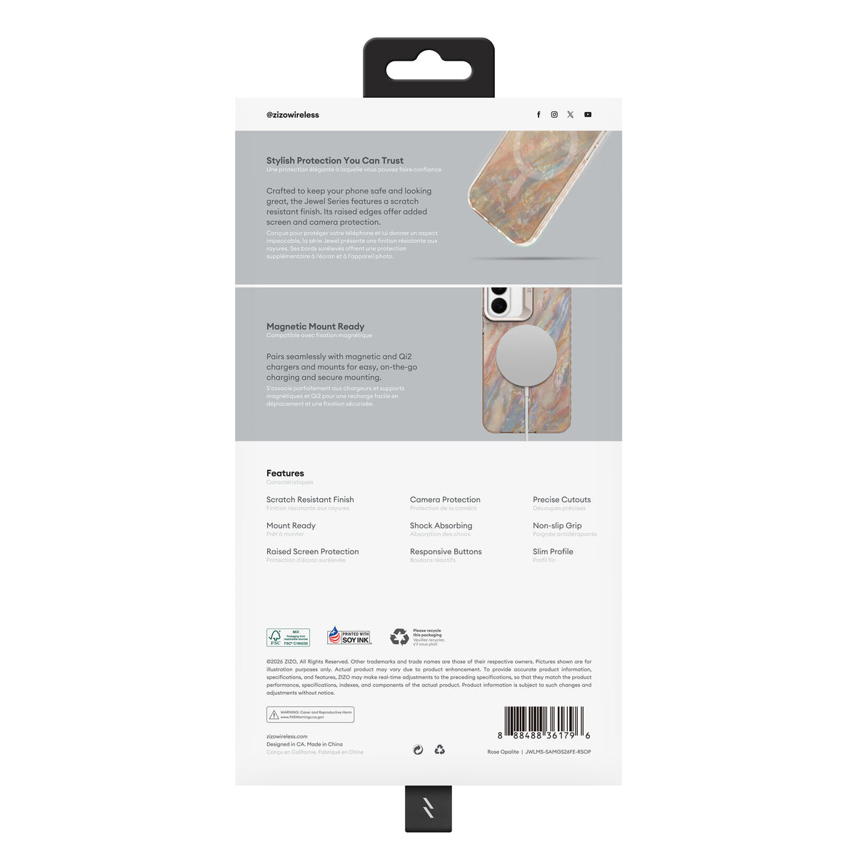 ZIZO Jewel Series Galaxy S26 FE Fashion MagSafe Case