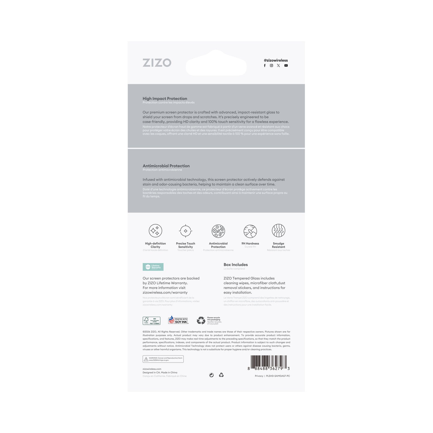 ZIZO PRIVACY Tempered Glass Screen Protector for Galaxy A57 5G