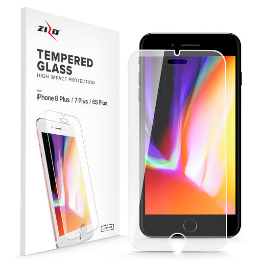 For iPhone 8 Plus / iPhone 7 Plus 5.5in- Lightning Shield 0.33mm Tempered Tempered Glass Screen Protector - ZIZO Wireless
