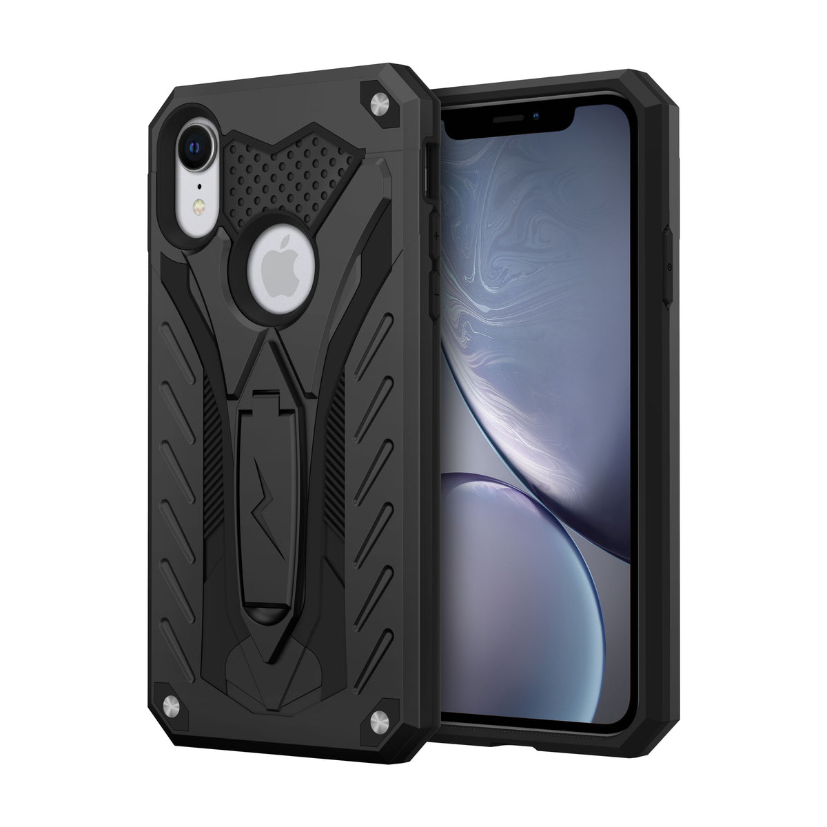 For iPhone XR - Zizo Static Series Dual Layered Hybrid Case with Kickstand - ZIZO Wireless