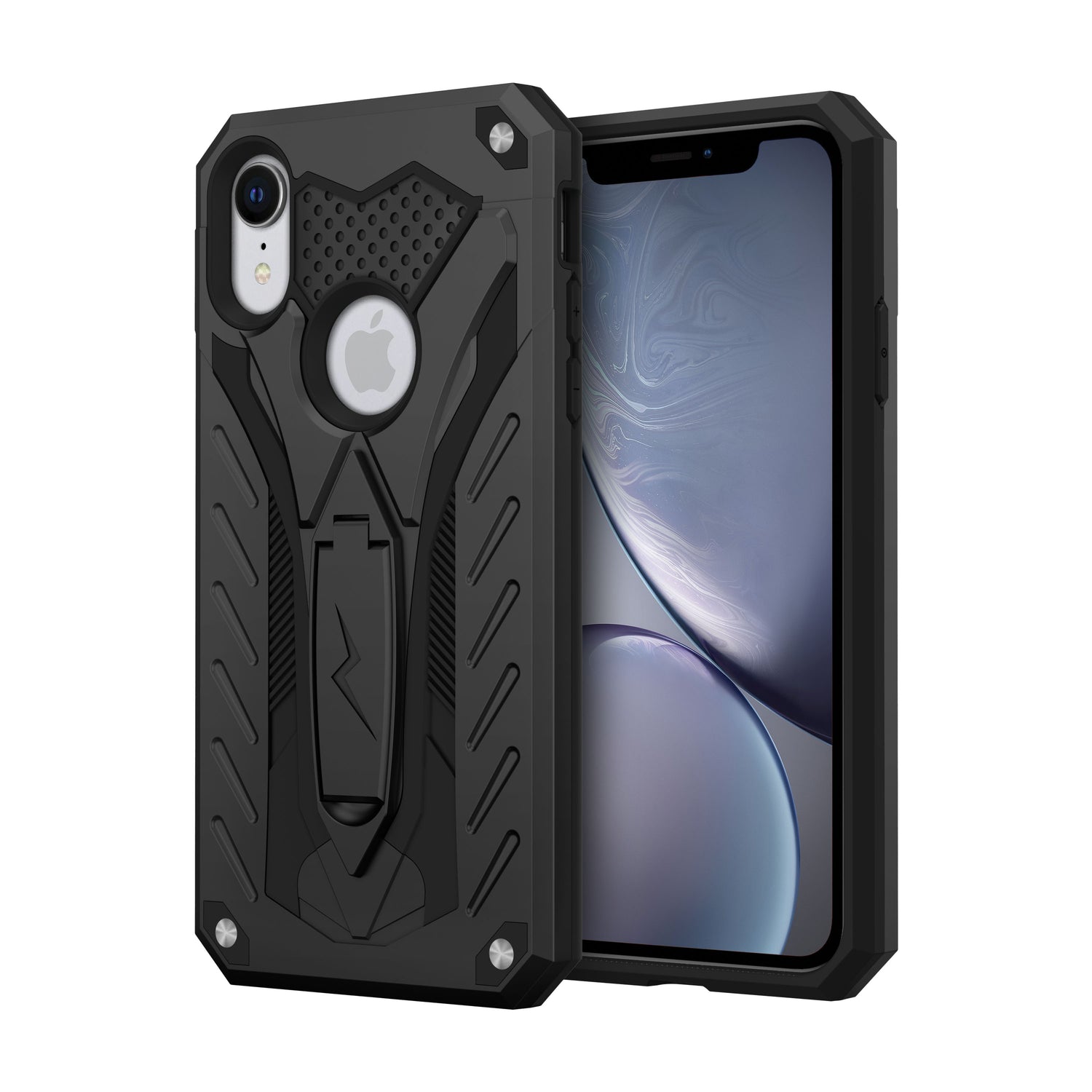 For iPhone XR - Zizo Static Series Dual Layered Hybrid Case with Kickstand - ZIZO Wireless