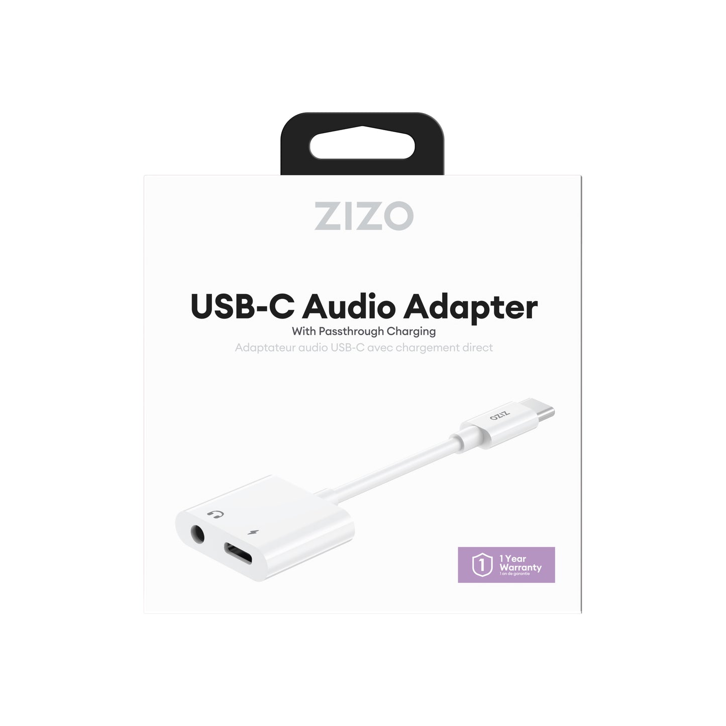 ZIZO Pulse USB-C to 3.5mm Audio Adapter with Charging Passthrough