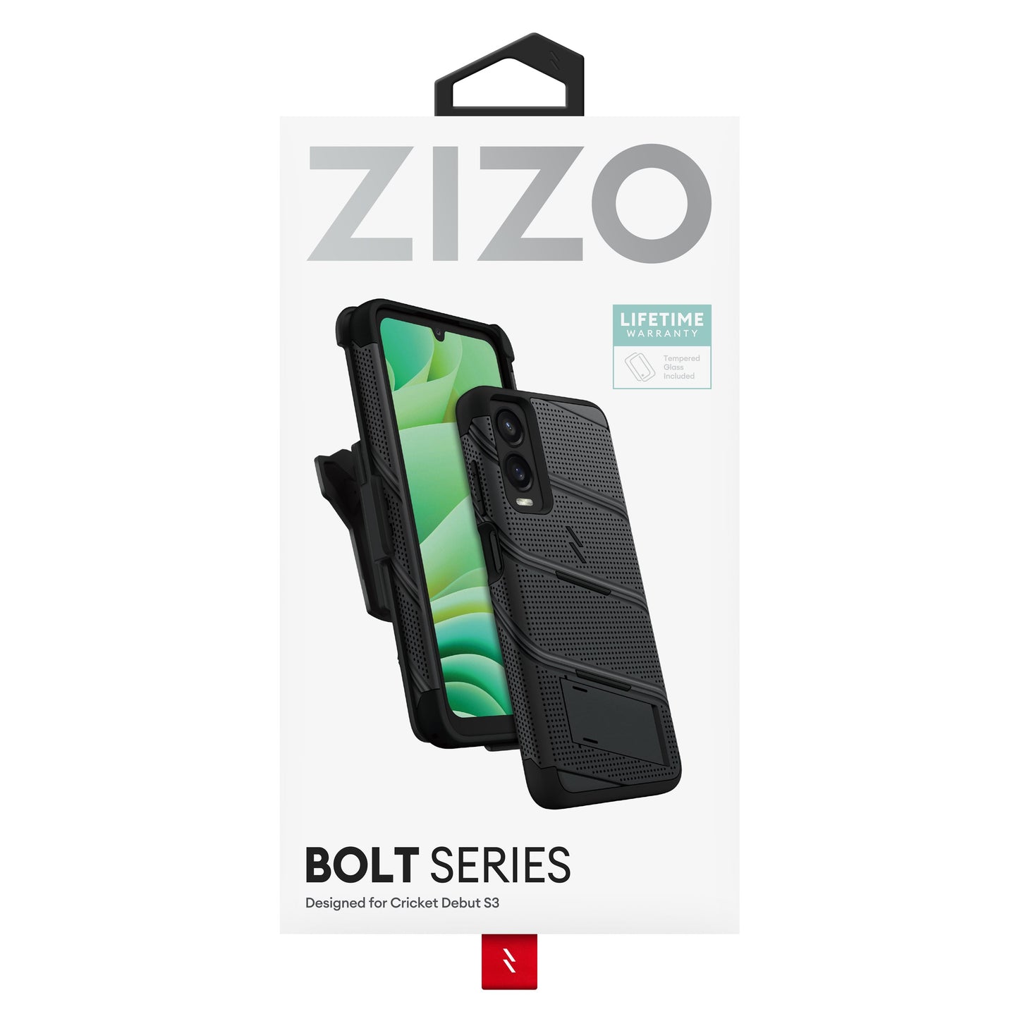 ZIZO BOLT Bundle Cricket Debut S3 Case with Tempered Glass - ZIZO Wireless
