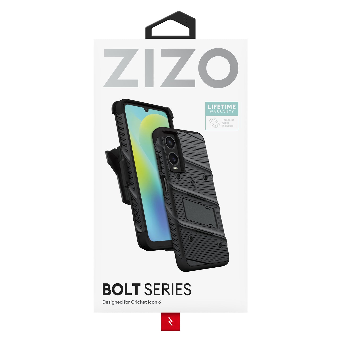 ZIZO BOLT Bundle Cricket Icon 6 Case with Tempered Glass - ZIZO Wireless