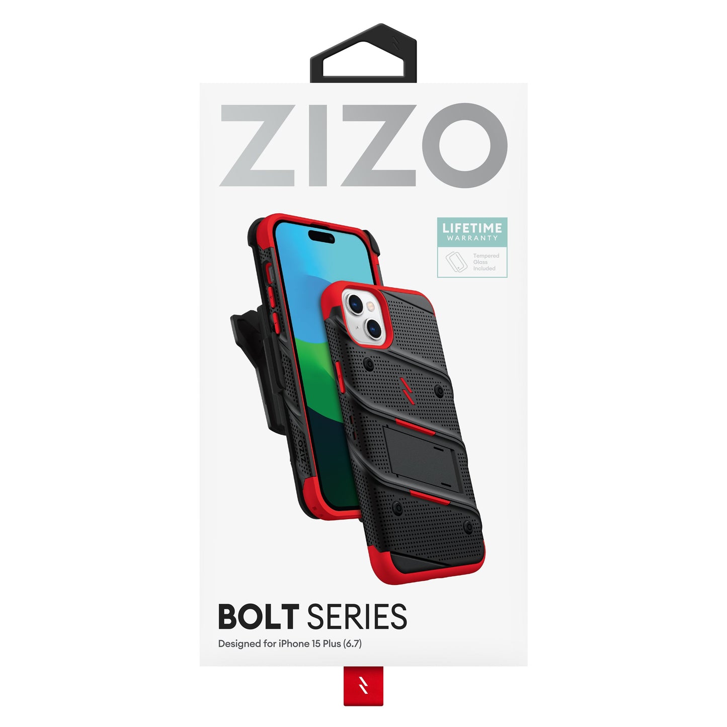 ZIZO BOLT Bundle iPhone 15 Plus Case with Tempered Glass - ZIZO Wireless