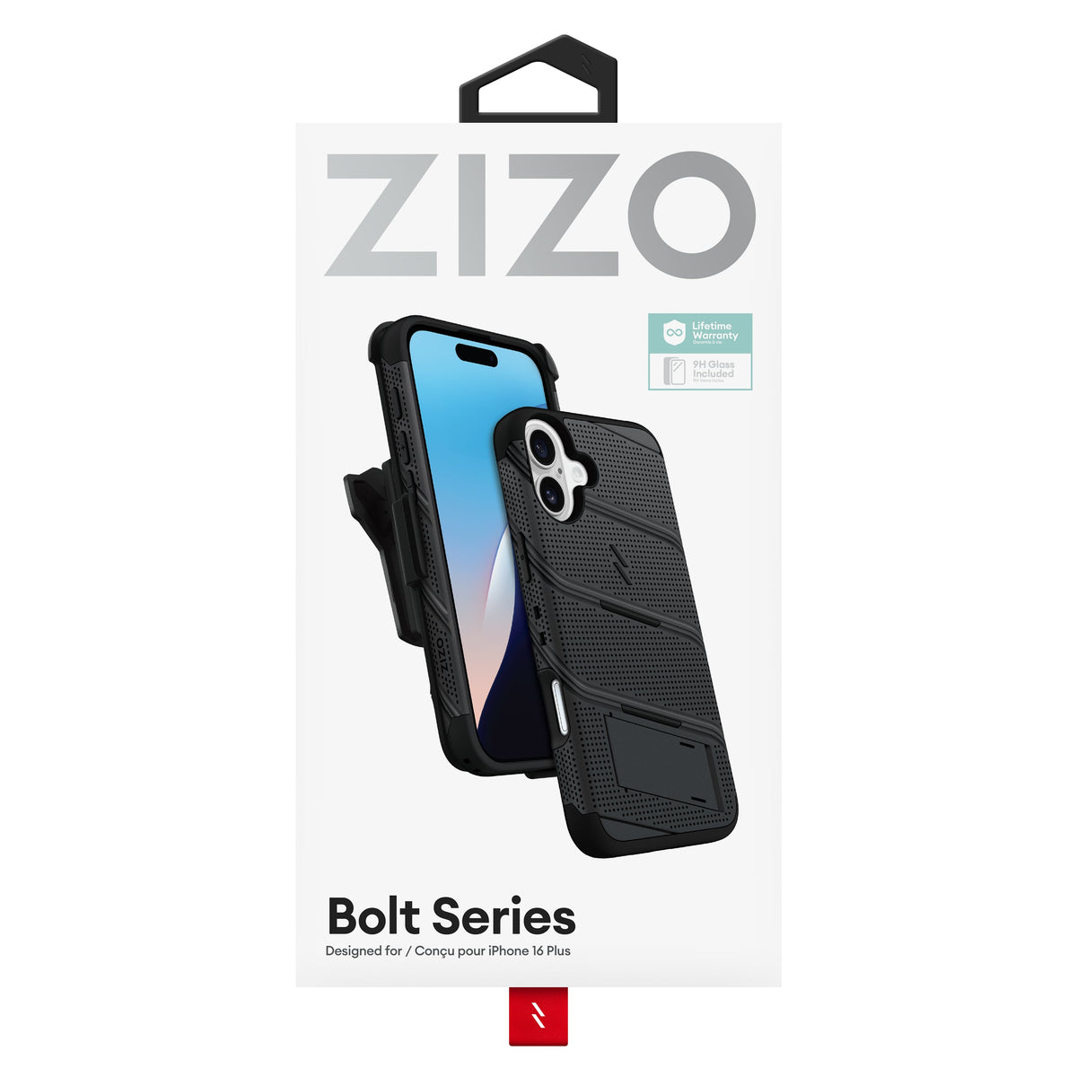 ZIZO BOLT Bundle iPhone 16 Plus Case with Tempered Glass - ZIZO Wireless