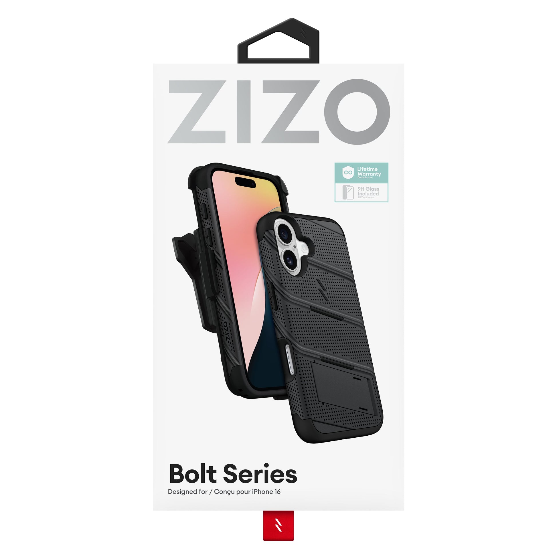 ZIZO BOLT Bundle iPhone 16 Case with Tempered Glass - ZIZO Wireless