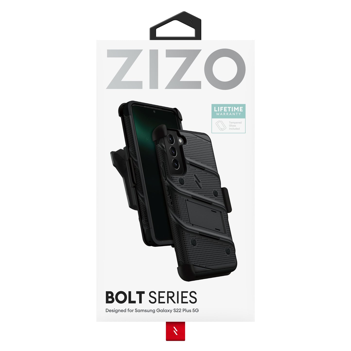 ZIZO BOLT Bundle Galaxy S22 Plus Case with Tempered Glass