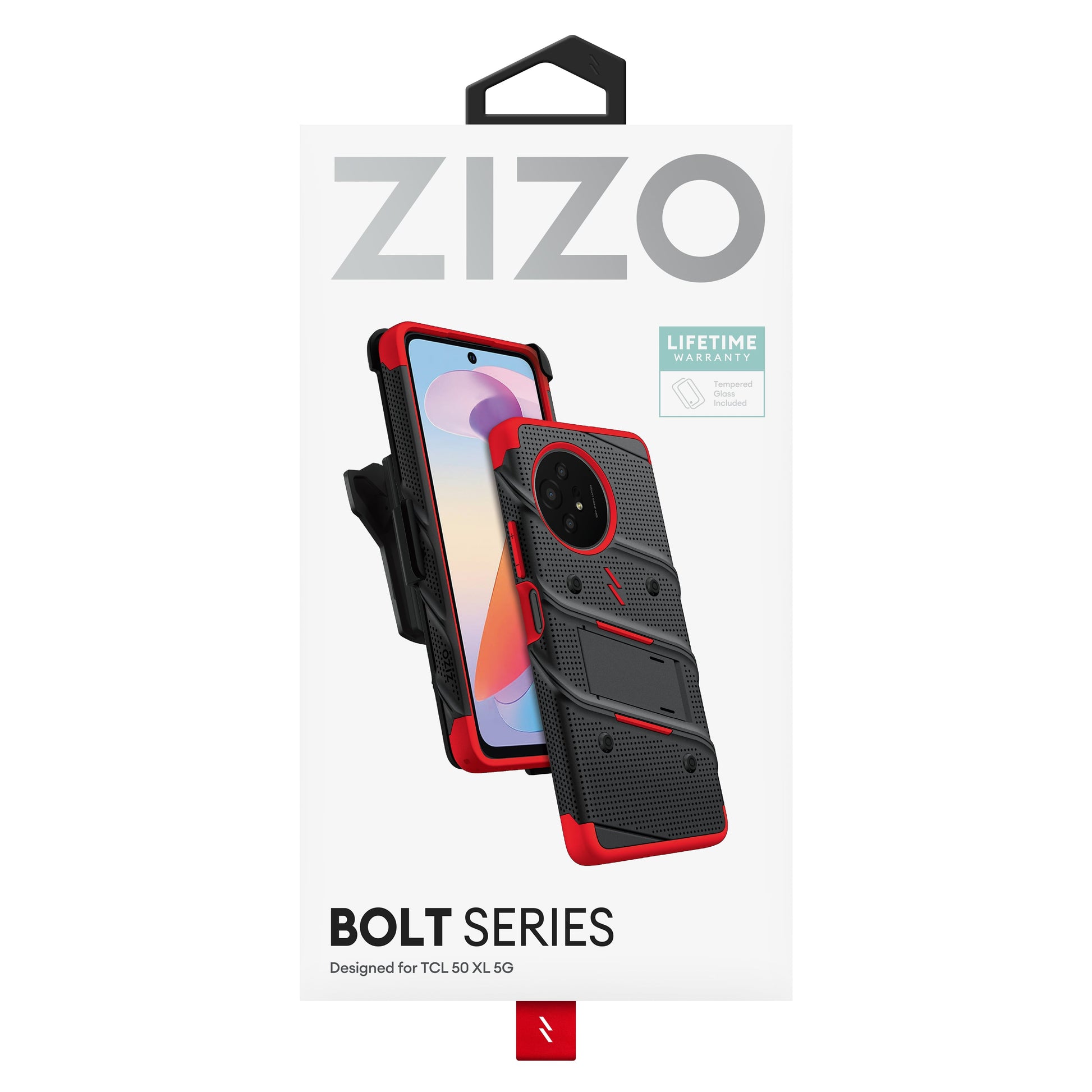 ZIZO BOLT Bundle TCL 50 XL 5G Case with Tempered Glass - ZIZO Wireless