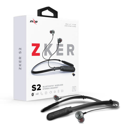 For any Phone Model with Bluetooth Capability - ZIZO ZKER S2 Bluetooth Neckband Wireless Headset - ZIZO Wireless