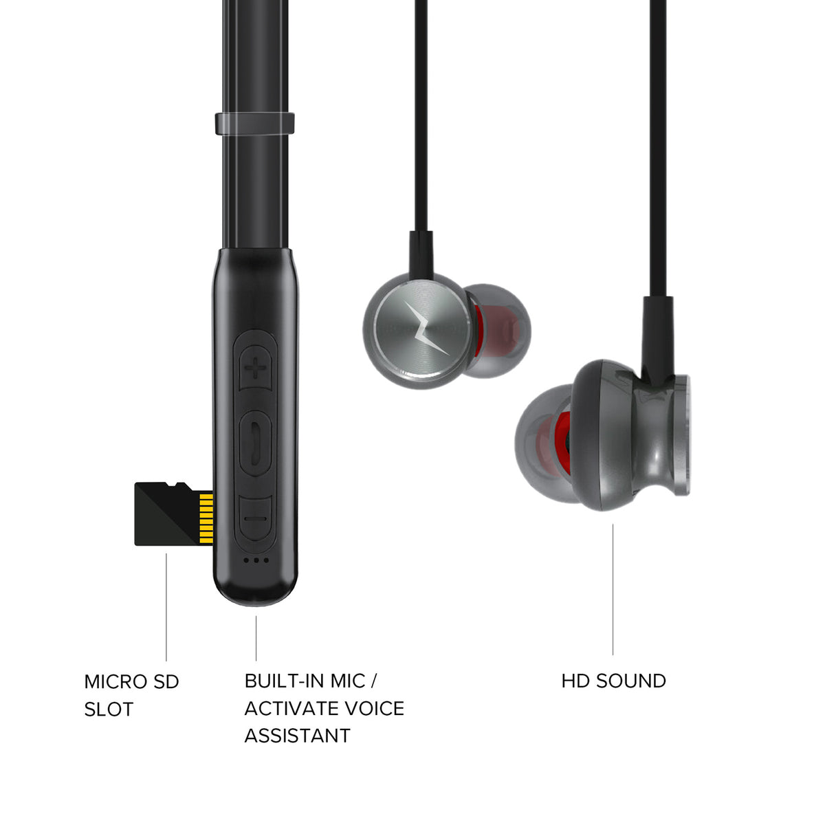 For any Phone Model with Bluetooth Capability - ZIZO ZKER S2 Bluetooth Neckband Wireless Headset - ZIZO Wireless
