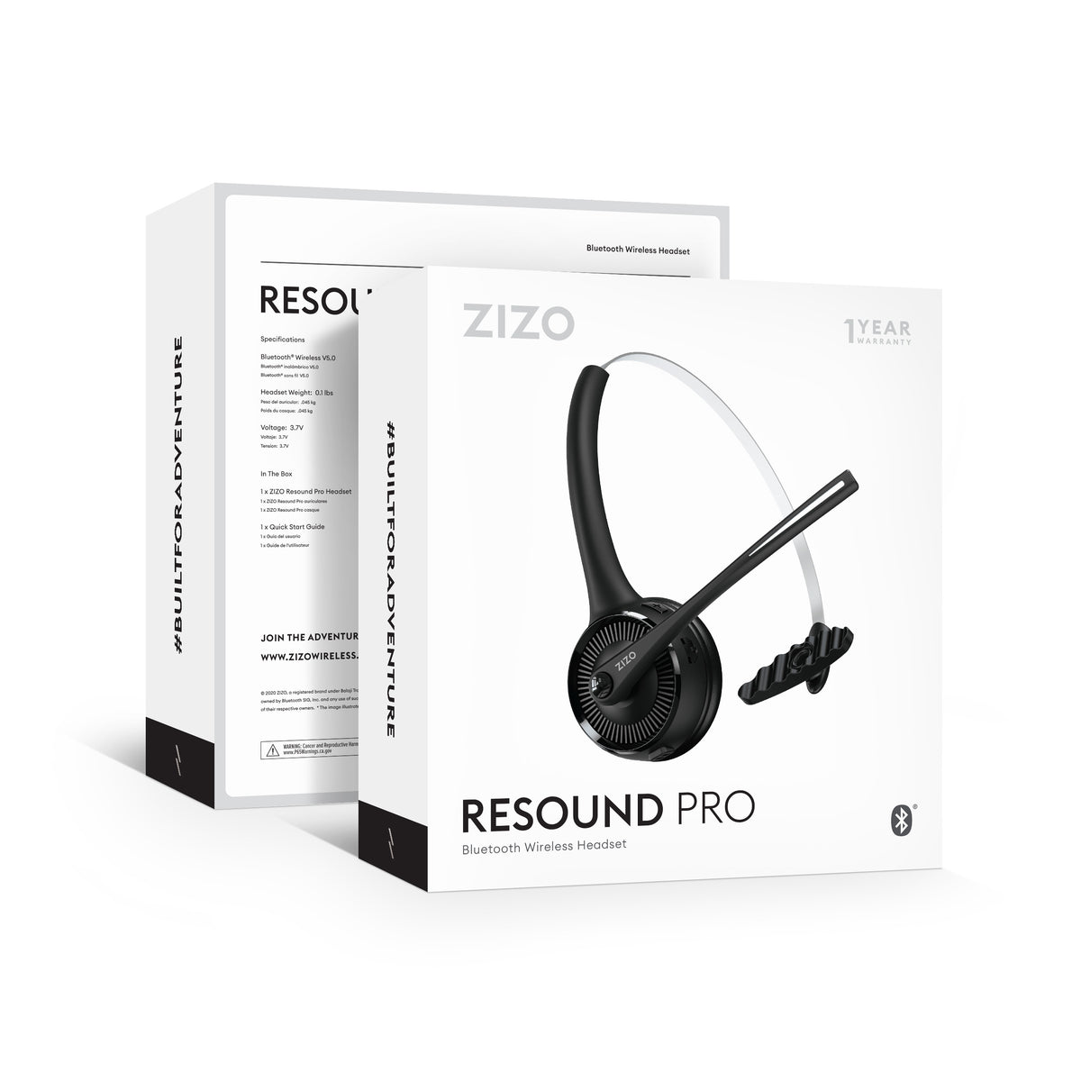 ZIZO RESOUND PRO Wireless Headset with Base - ZIZO Wireless