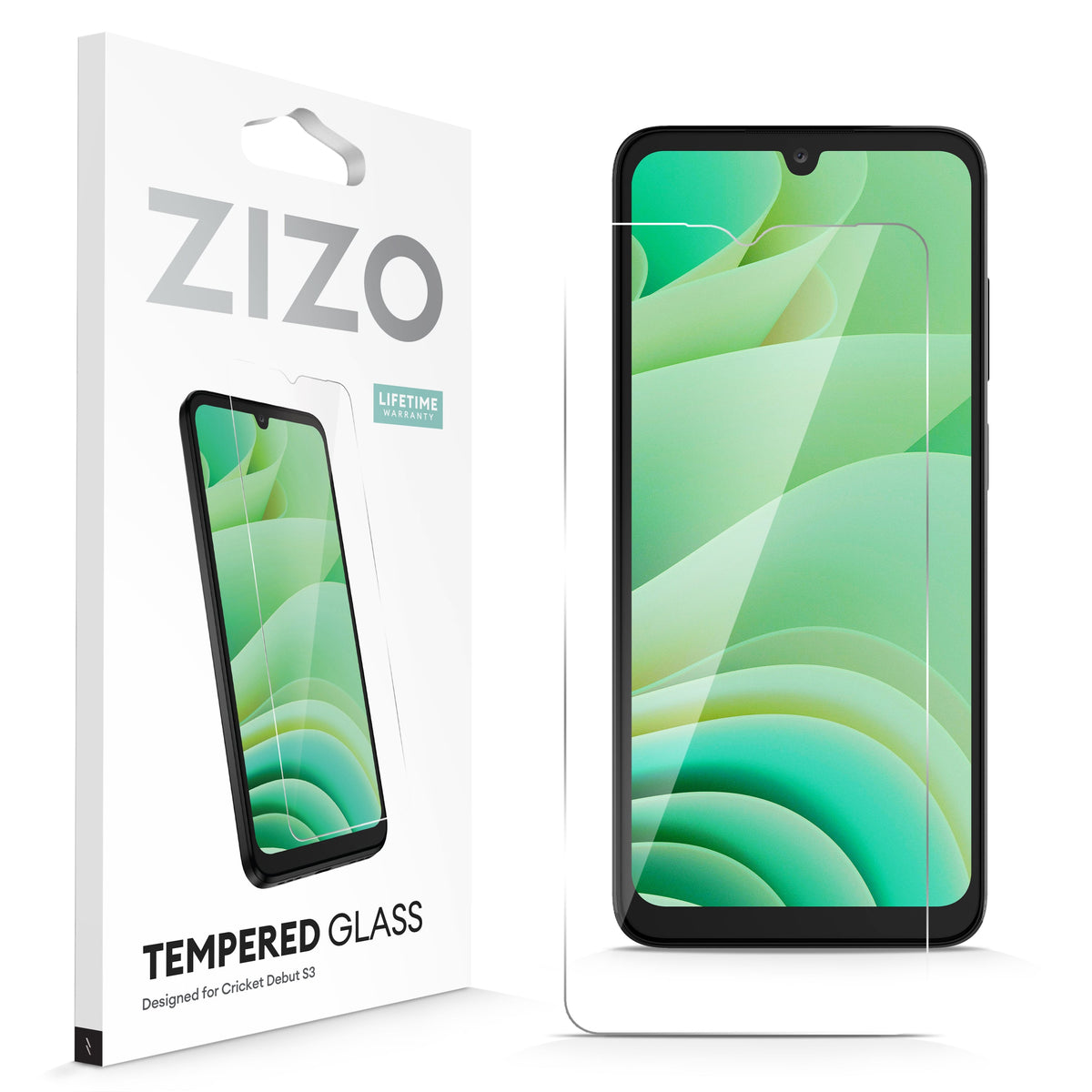 ZIZO TEMPERED GLASS Screen Protector for Cricket Debut S3 - ZIZO Wireless