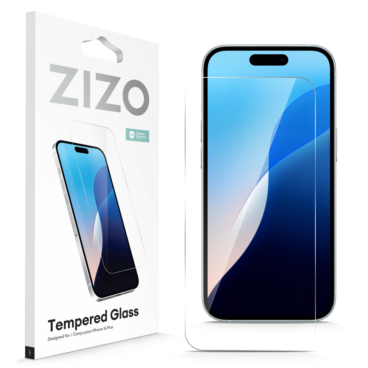 ZIZO TEMPERED GLASS Screen Protector for iPhone 16 Plus - ZIZO Wireless
