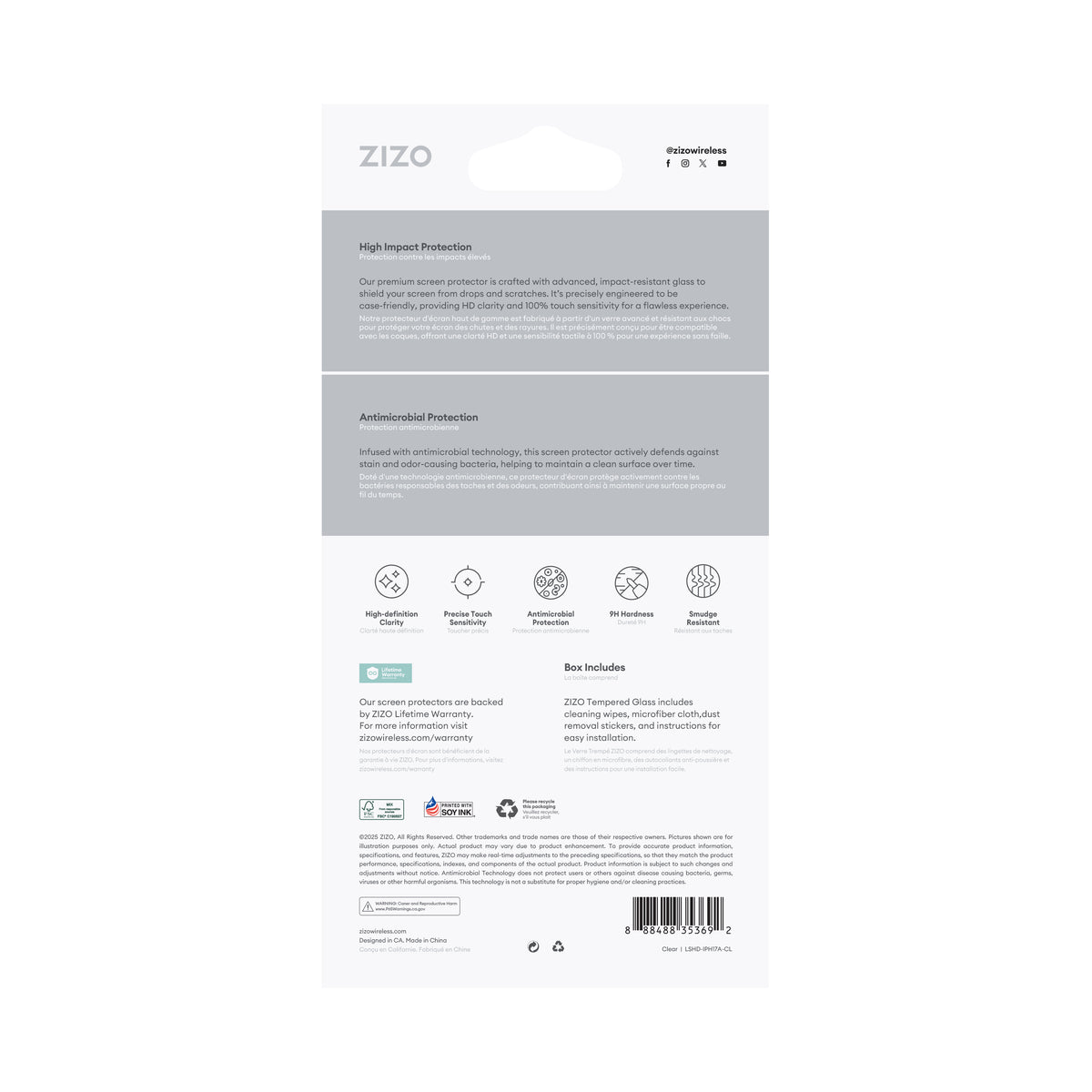 ZIZO TEMPERED GLASS Screen Protector for iPhone Air