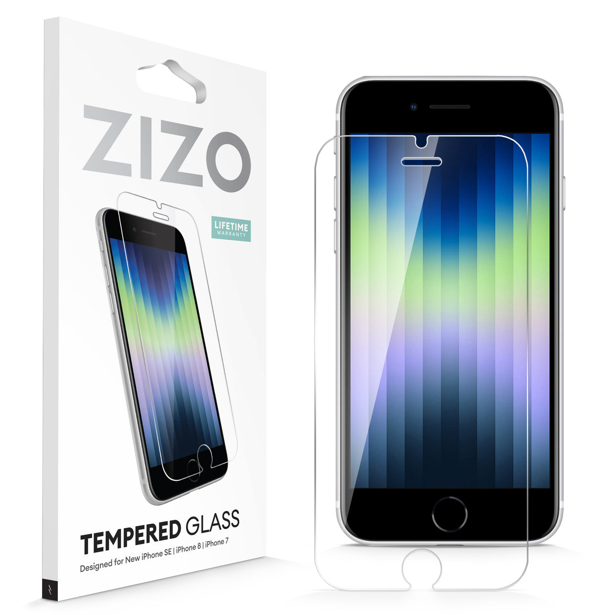 ZIZO TEMPERED GLASS Screen Protector for iPhone SE (3rd and 2nd gen)/8/7 - ZIZO Wireless