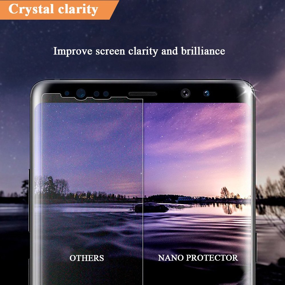 Zizo Nano Liquid Glass Screen Protector,Anti-Scratch/ 9H Hardness/ High Definition/ Invisible Protectors for Galaxy Note 8 S8 S9 for iphone X 8 7 6plus for Tablet - Retail Packaging - ZIZO Wireless