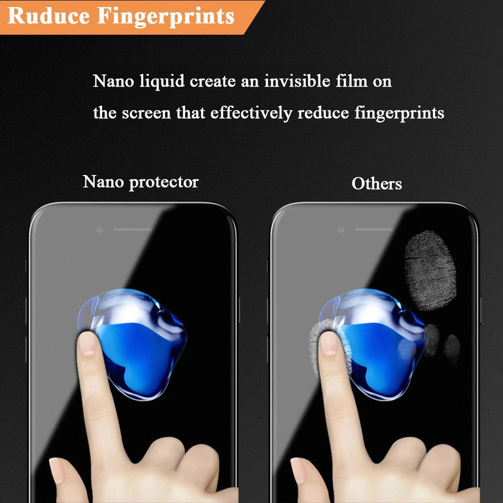 Zizo Nano Liquid Glass Screen Protector,Anti-Scratch/ 9H Hardness/ High Definition/ Invisible Protectors for Galaxy Note 8 S8 S9 for iphone X 8 7 6plus for Tablet - Retail Packaging - ZIZO Wireless