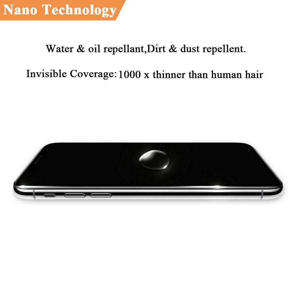 Zizo Nano Liquid Glass Screen Protector,Anti-Scratch/ 9H Hardness/ High Definition/ Invisible Protectors for Galaxy Note 8 S8 S9 for iphone X 8 7 6plus for Tablet - Retail Packaging - ZIZO Wireless