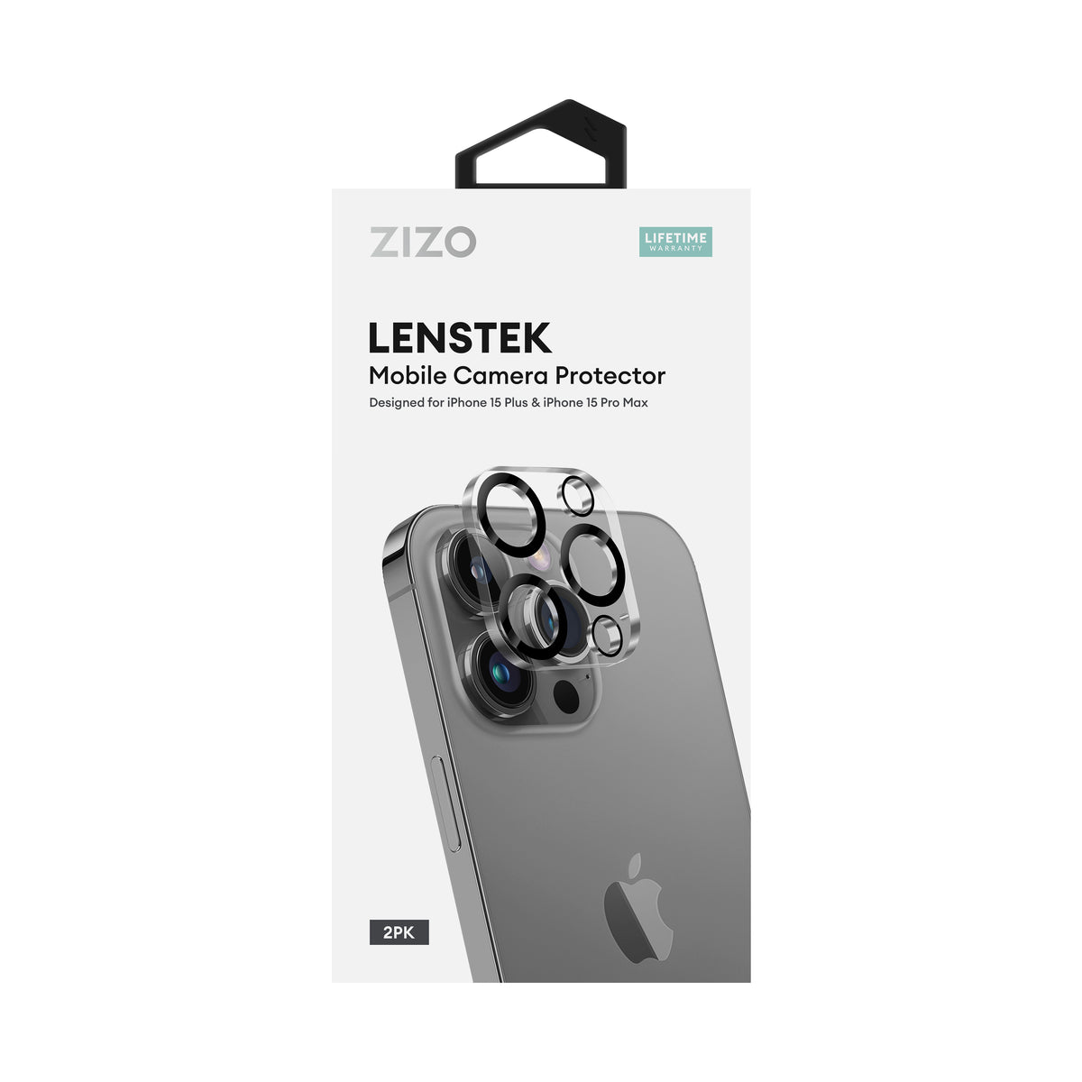 ZIZO LensTek iPhone 15 Plus Camera Lens Protector (2 Pack) - ZIZO Wireless