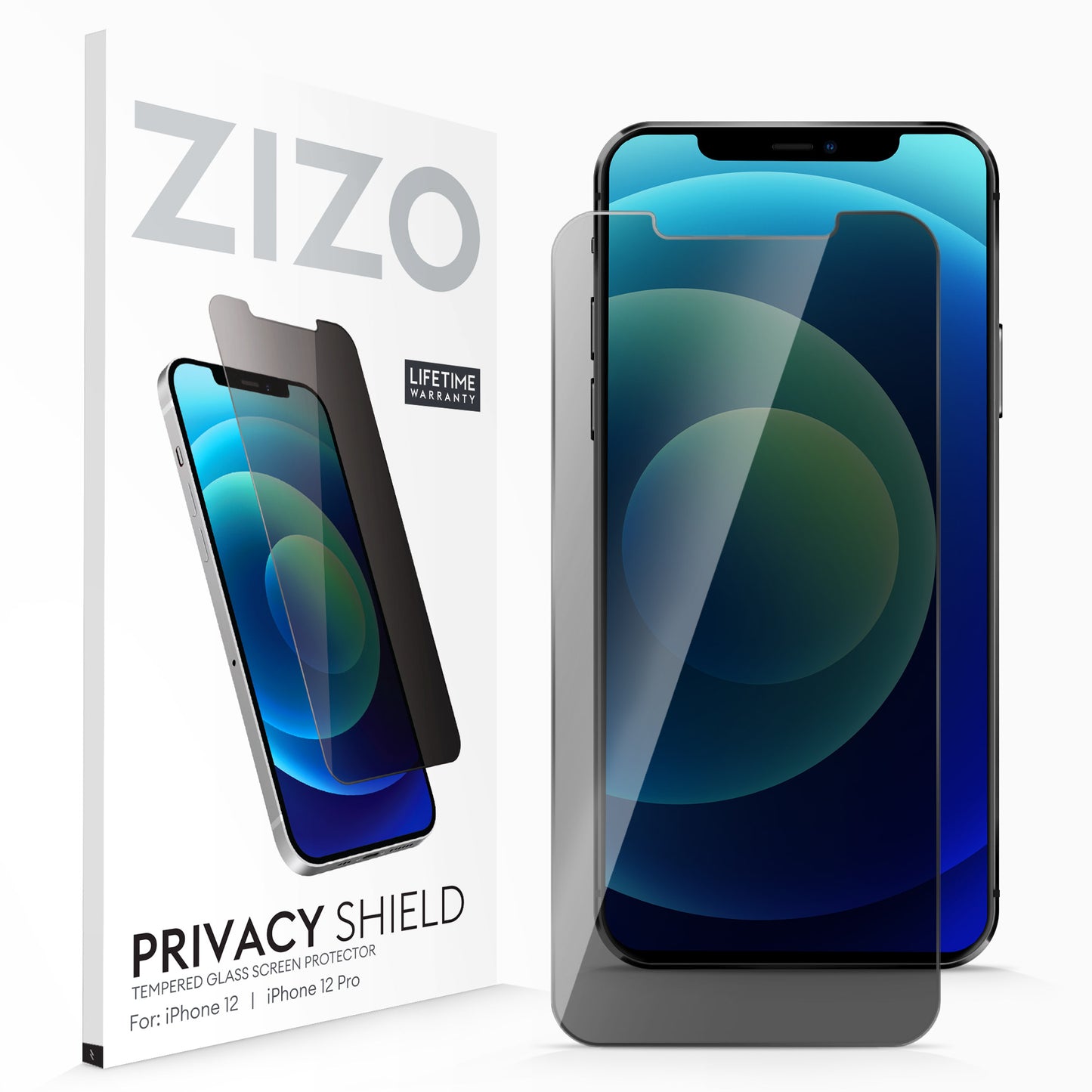 ZIZO PRIVACY TEMPERED GLASS Screen Protector for iPhone 12 / iPhone 12 Pro - ZIZO Wireless