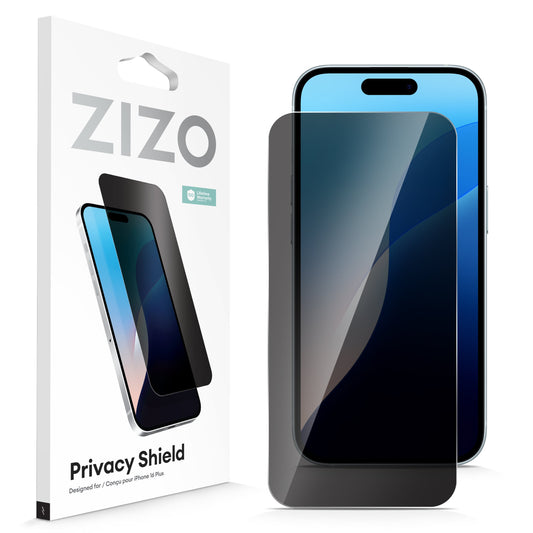ZIZO PRIVACY Tempered Glass Screen Protector for iPhone 16 Plus - ZIZO Wireless