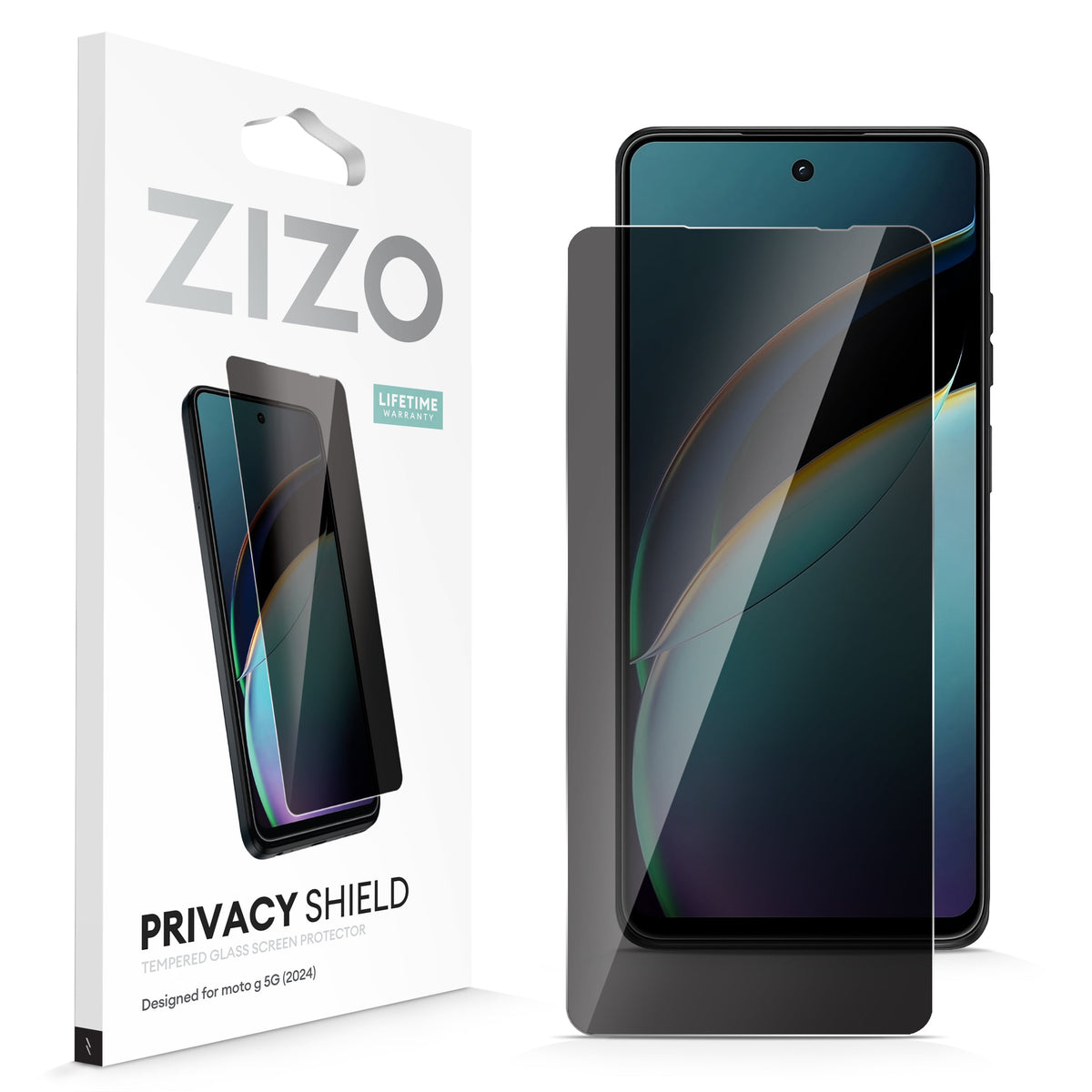 ZIZO PRIVACY Tempered Glass Screen Protector for moto g 5G (2024) - ZIZO Wireless