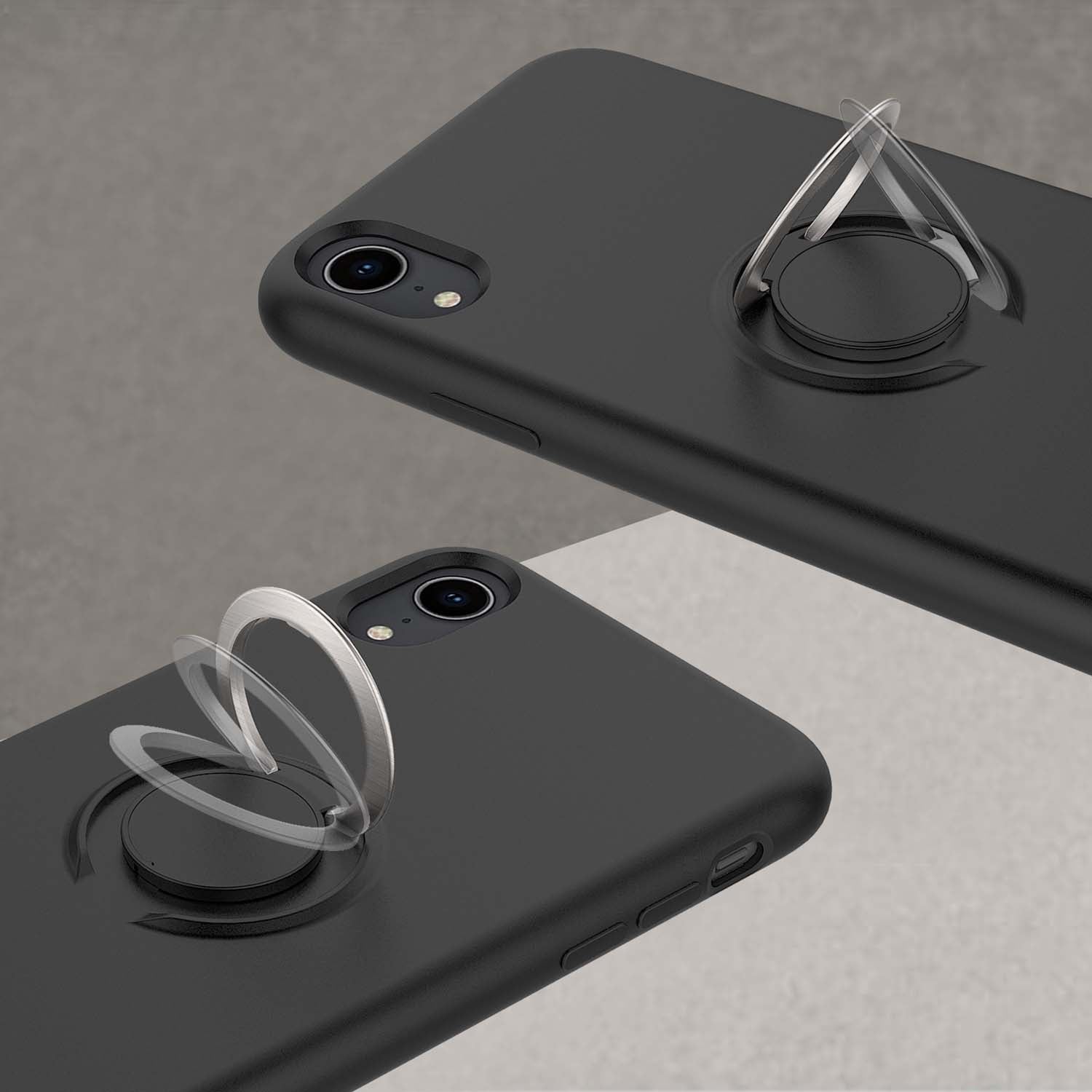 For iPhone XR - REVOLVE Case with Built In 360° Ring Holder Kickstand and Magnetic Mount - ZIZO Wireless