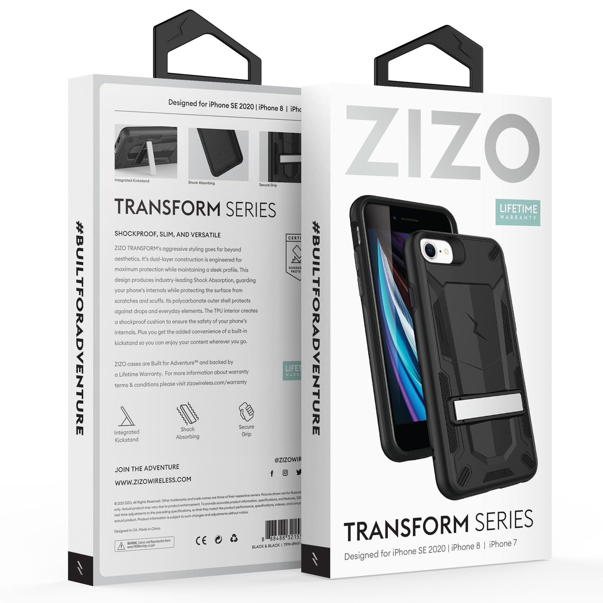 ZIZO TRANSFORM Series Case for iPhone SE (3rd and 2nd gen)/8/7 - ZIZO Wireless