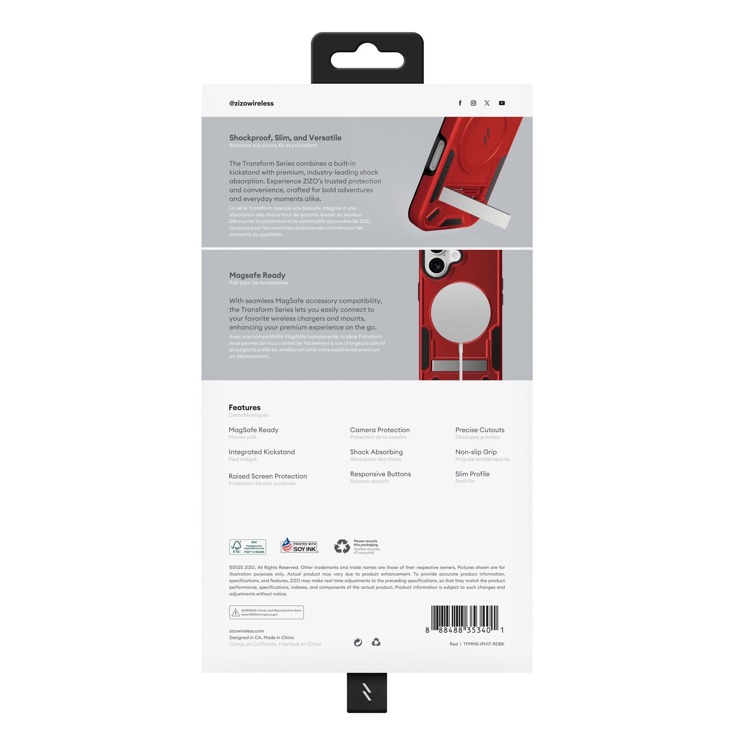 ZIZO TRANSFORM Series iPhone 17 MagSafe Case