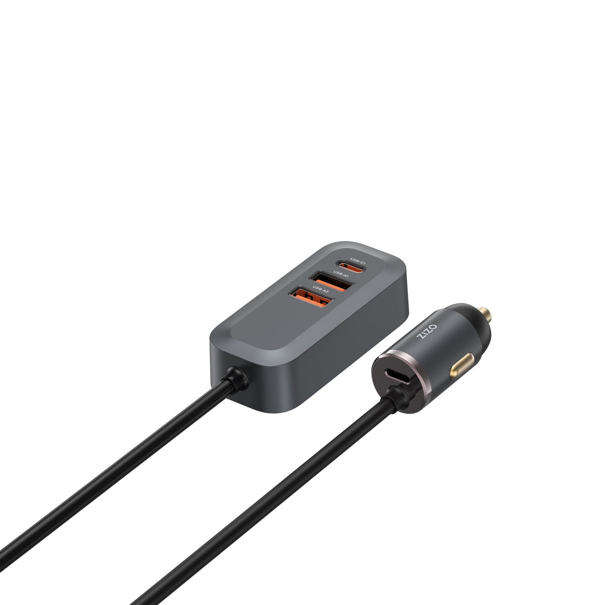 ZIZO PowerVault 4-Port Car Charging Hub with Extended Reach (100W)
