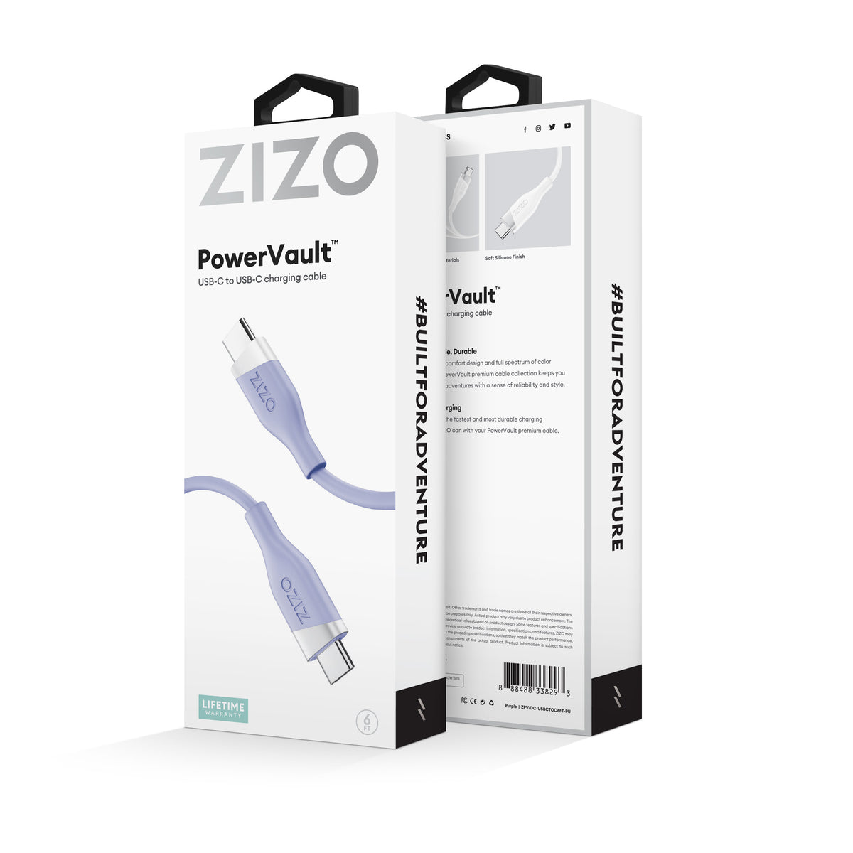 ZIZO PowerVault Cable USB-C to USB-C 6FT