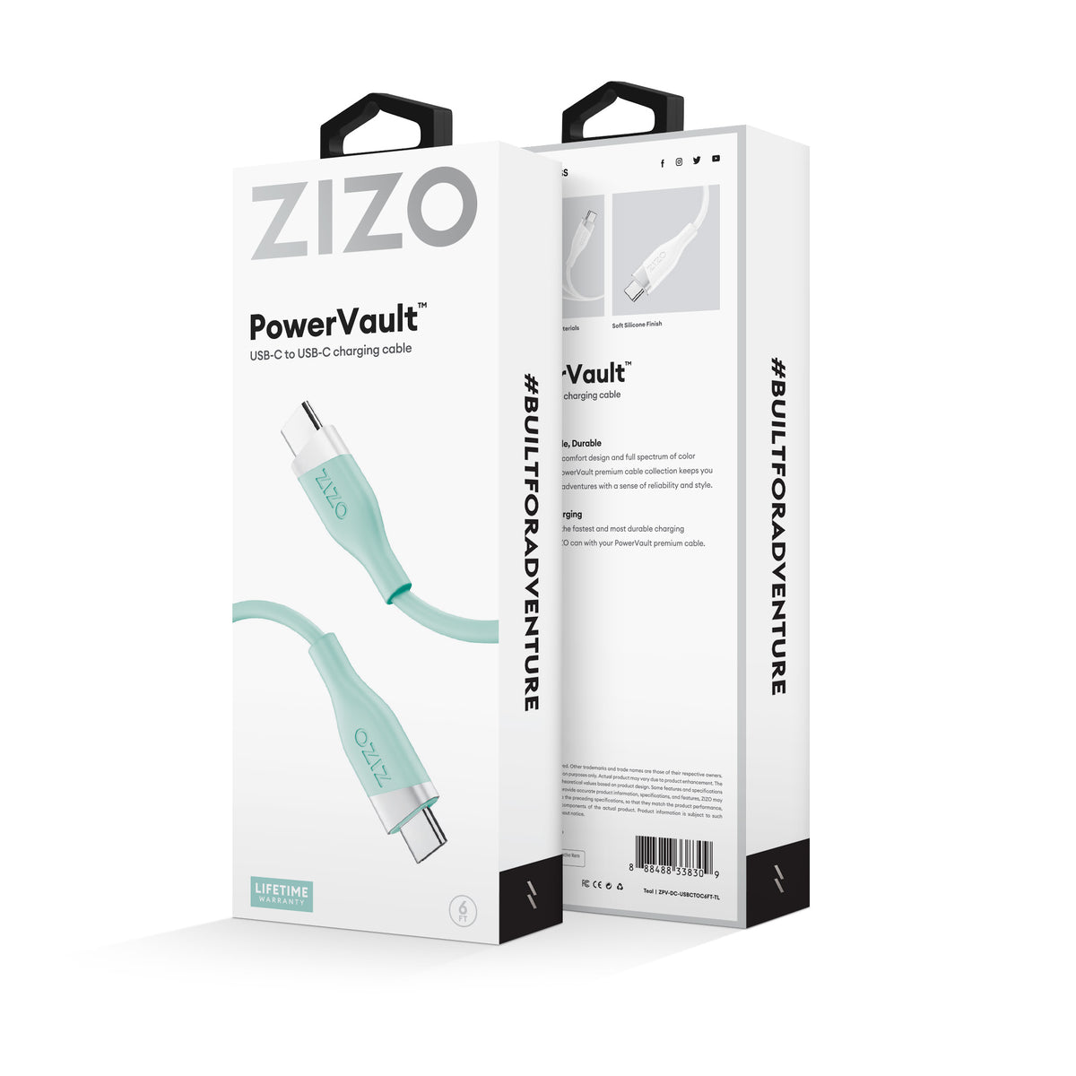 ZIZO PowerVault Cable USB-C to USB-C 6FT