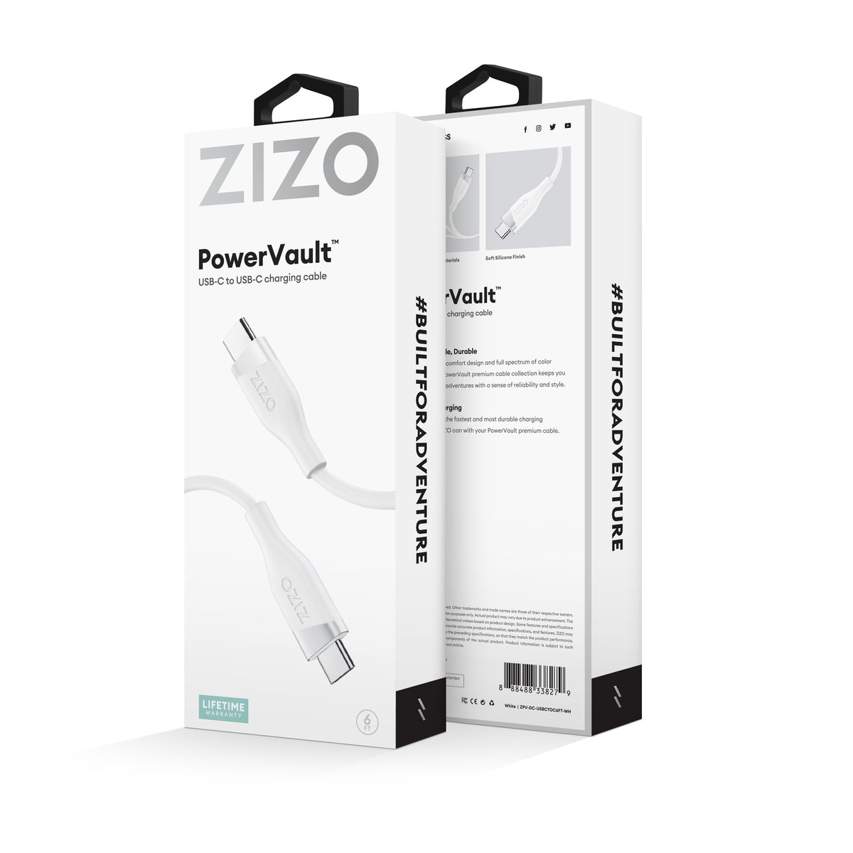 ZIZO PowerVault Cable USB-C to USB-C 6FT