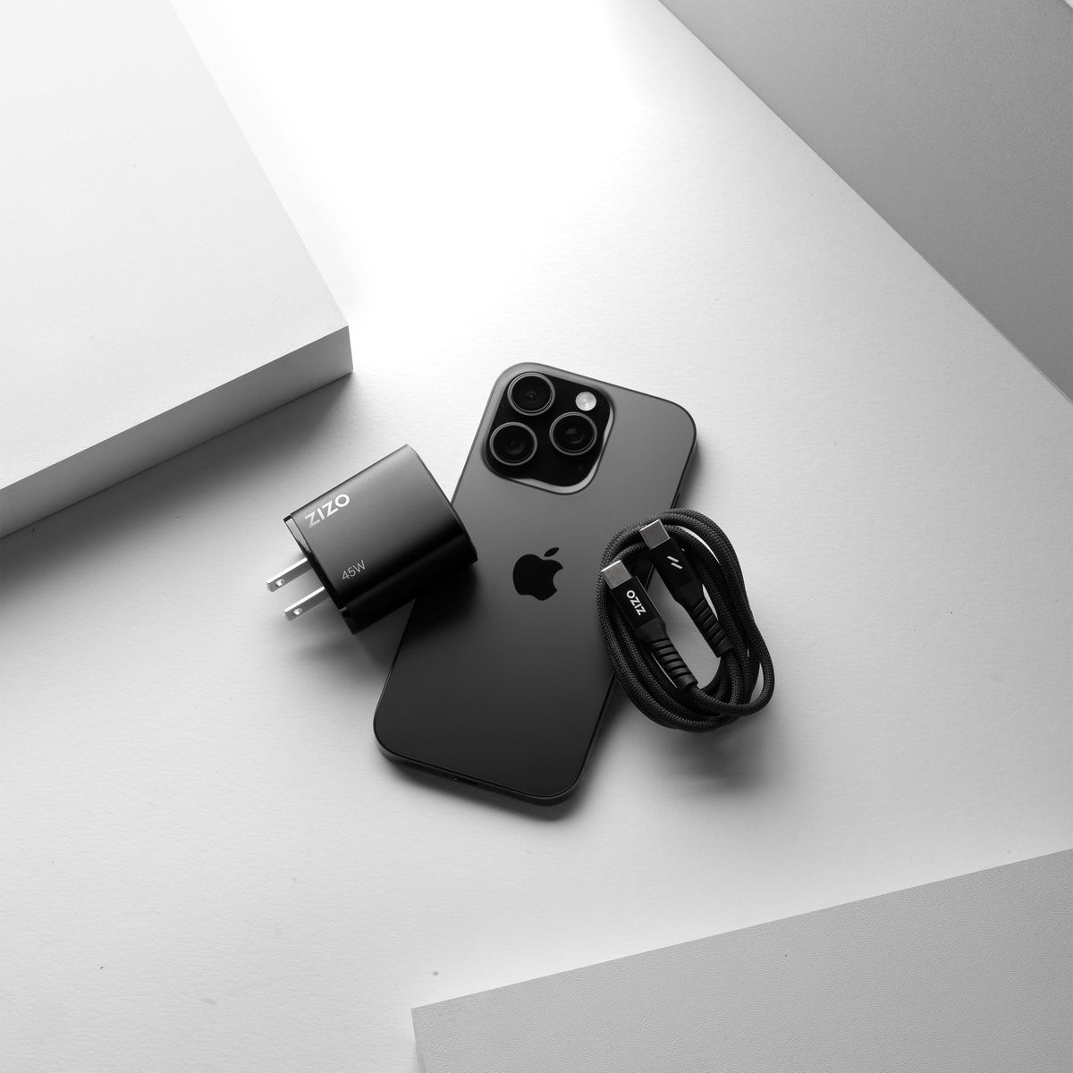 ZIZO PowerVault 45W Dual USB-C + USB-A Wall Charger with Digital Power Display