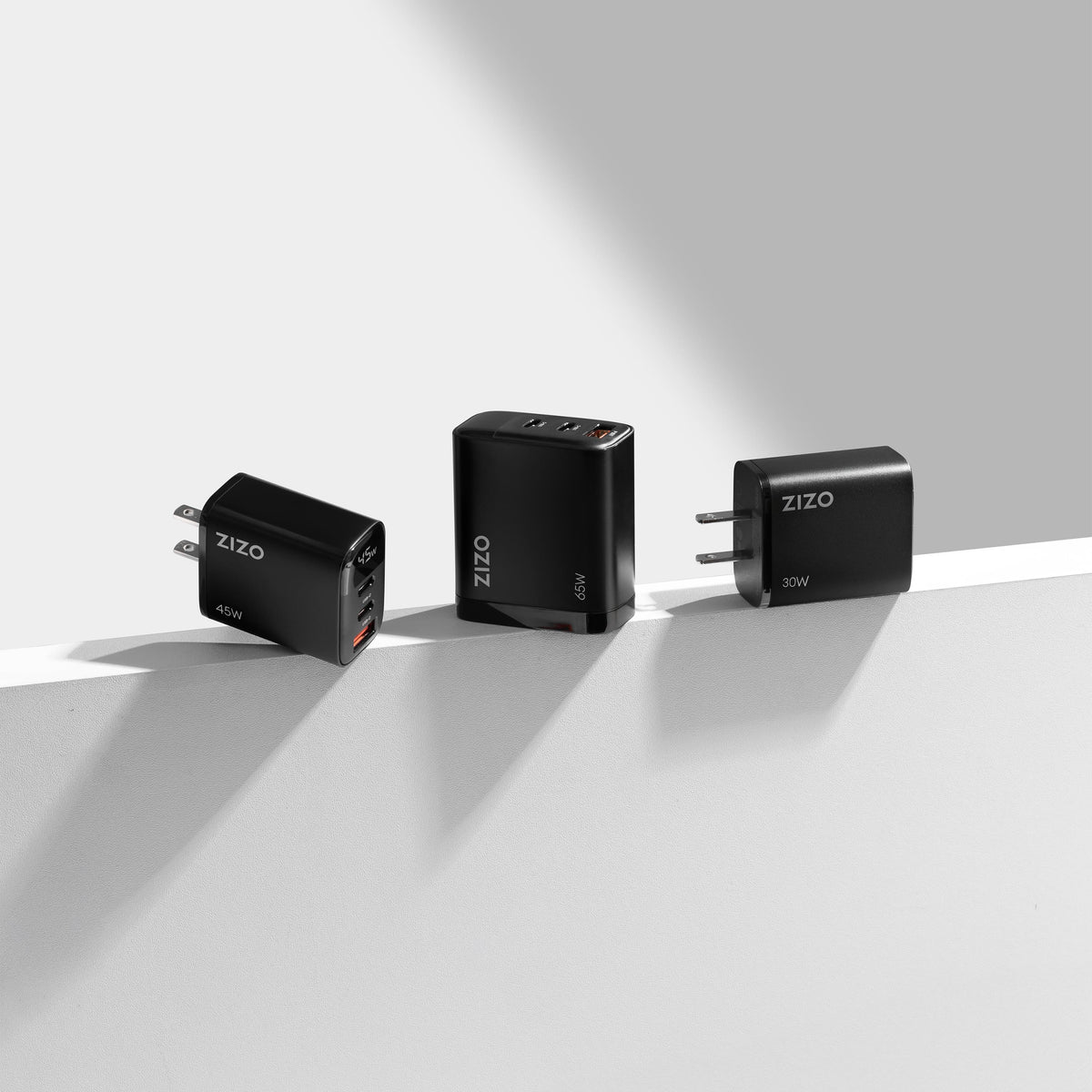 ZIZO PowerVault 65W GaN Dual USB-C + USB-A Wall Charger