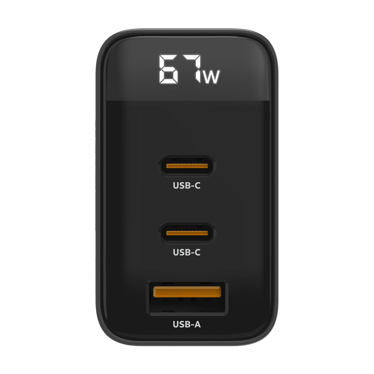 ZIZO PowerVault 67W Dual USB-C + USB-A Wall Charger w/ Digital Display