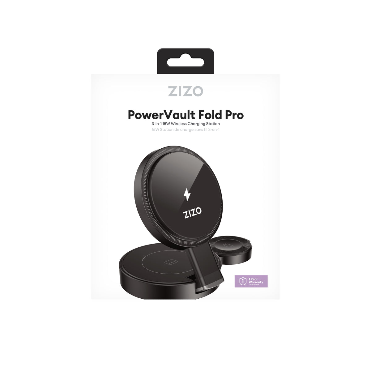 ZIZO PowerVault Fold Pro 3-in-1 MagSafe Charging Station with Adjustable Stand
