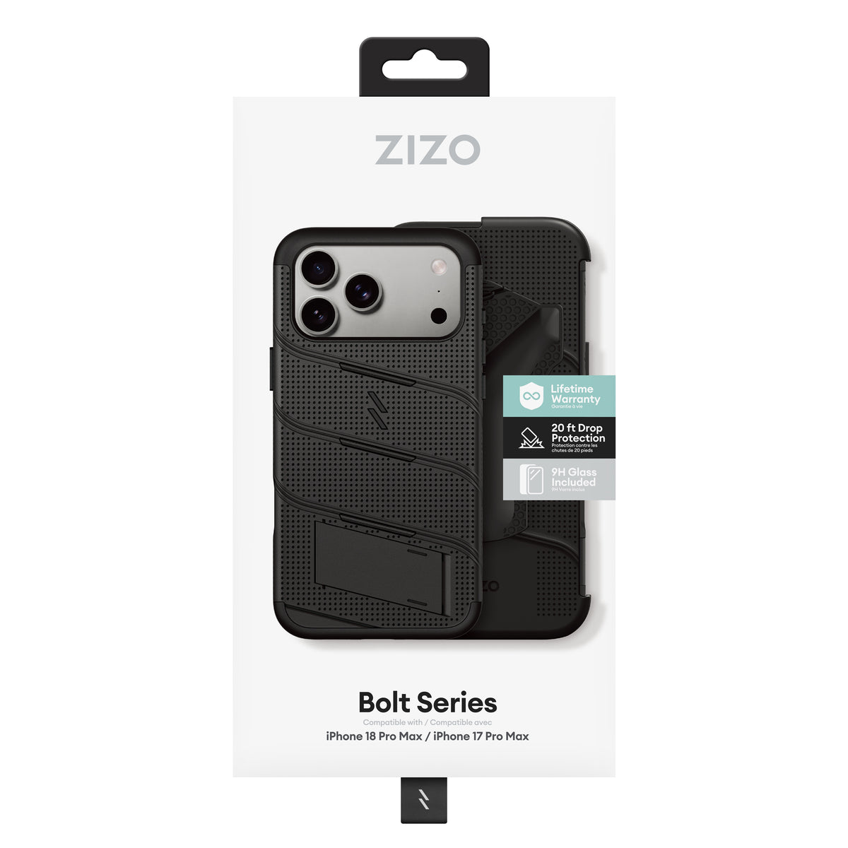 ZIZO BOLT MagSafe Series iPhone 18 Pro Max Rugged MagSafe Case with Holster