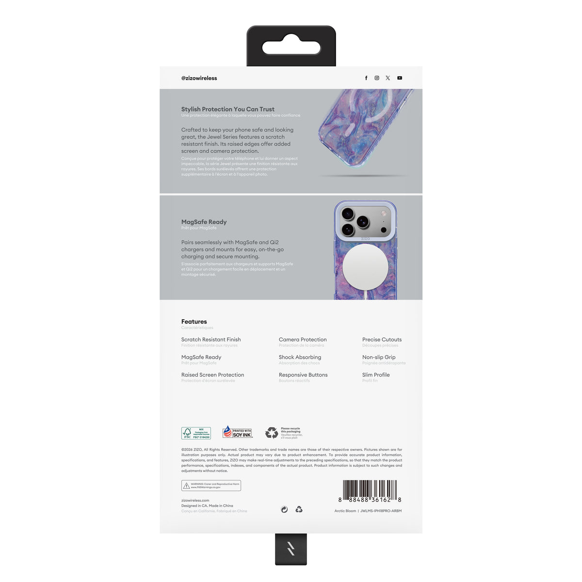 ZIZO Jewel Series iPhone 18 Pro Fashion MagSafe Case