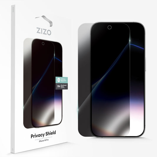 ZIZO Privacy Lightning Shield iPhone 18 Pro Privacy Tempered Glass Screen Protector