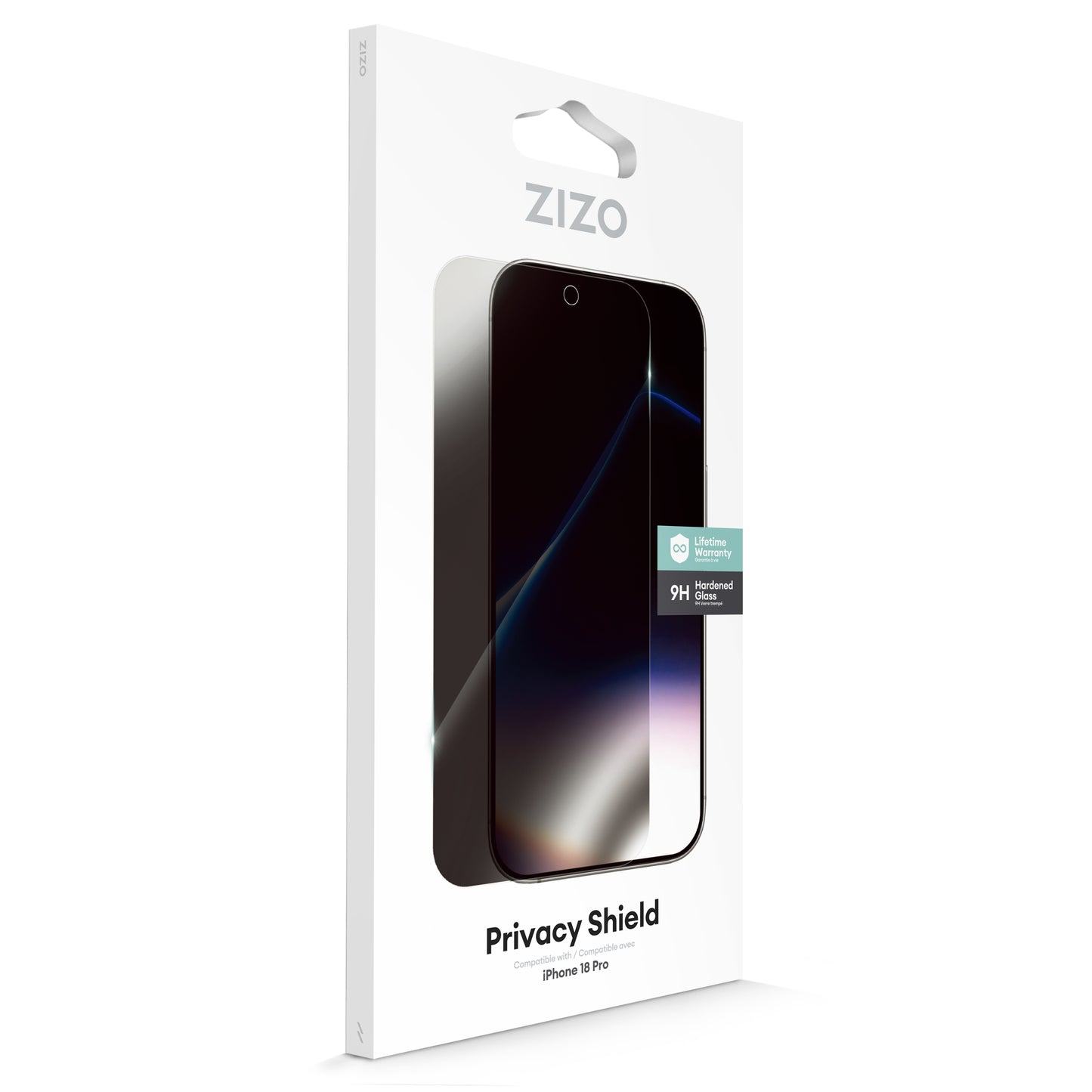 ZIZO Privacy Lightning Shield iPhone 18 Pro Privacy Tempered Glass Screen Protector