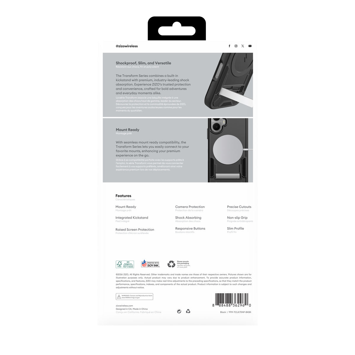 ZIZO TRANSFORM Series TCL K70 NXTPAPER Case