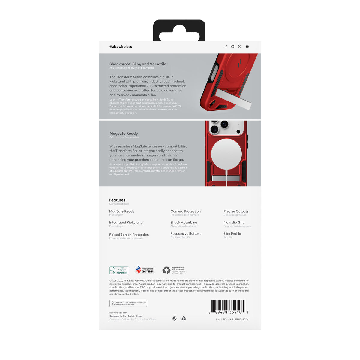 ZIZO TRANSFORM Series iPhone 17 Pro MagSafe Case